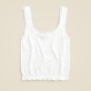 J.Crew pointelle sweater-tank in premium ultra fine cotton